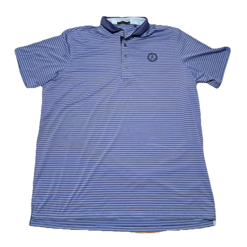 Greyson Golf Polo Shirt Golf Club Size XXL Blue Striped 2XL Performance